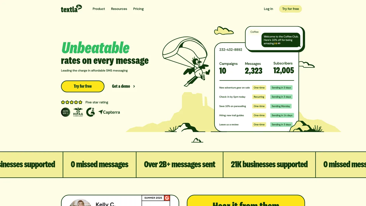 Textla website