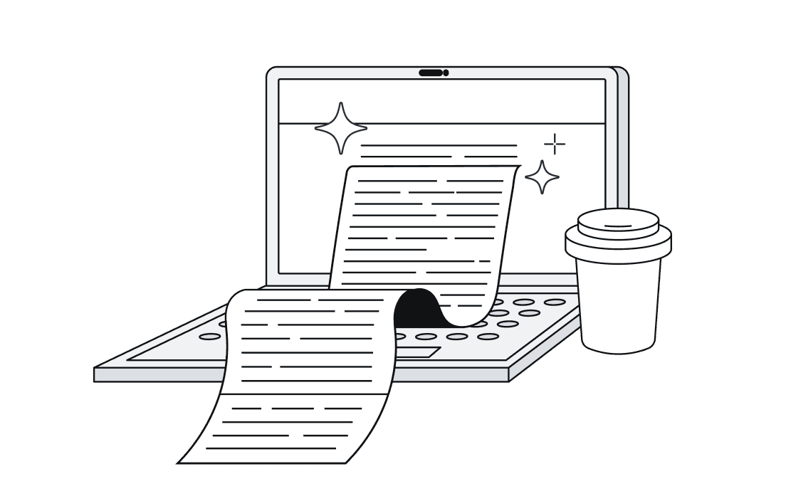 QuillBot's free AI newsletter generator showing a prompt input and sample outputs