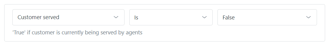 Condition builder with dropdown menus