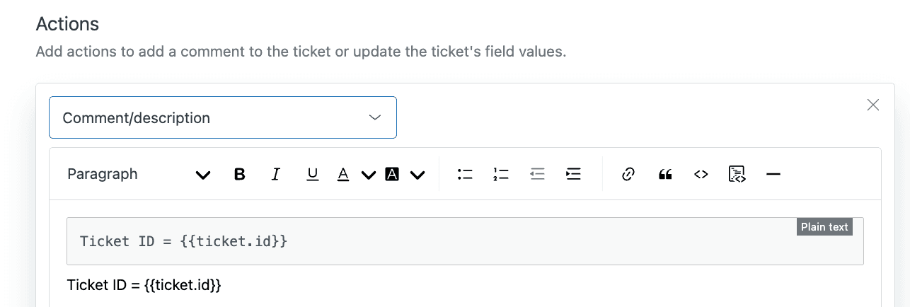 Rich text editor with dynamic placeholders for notification templates