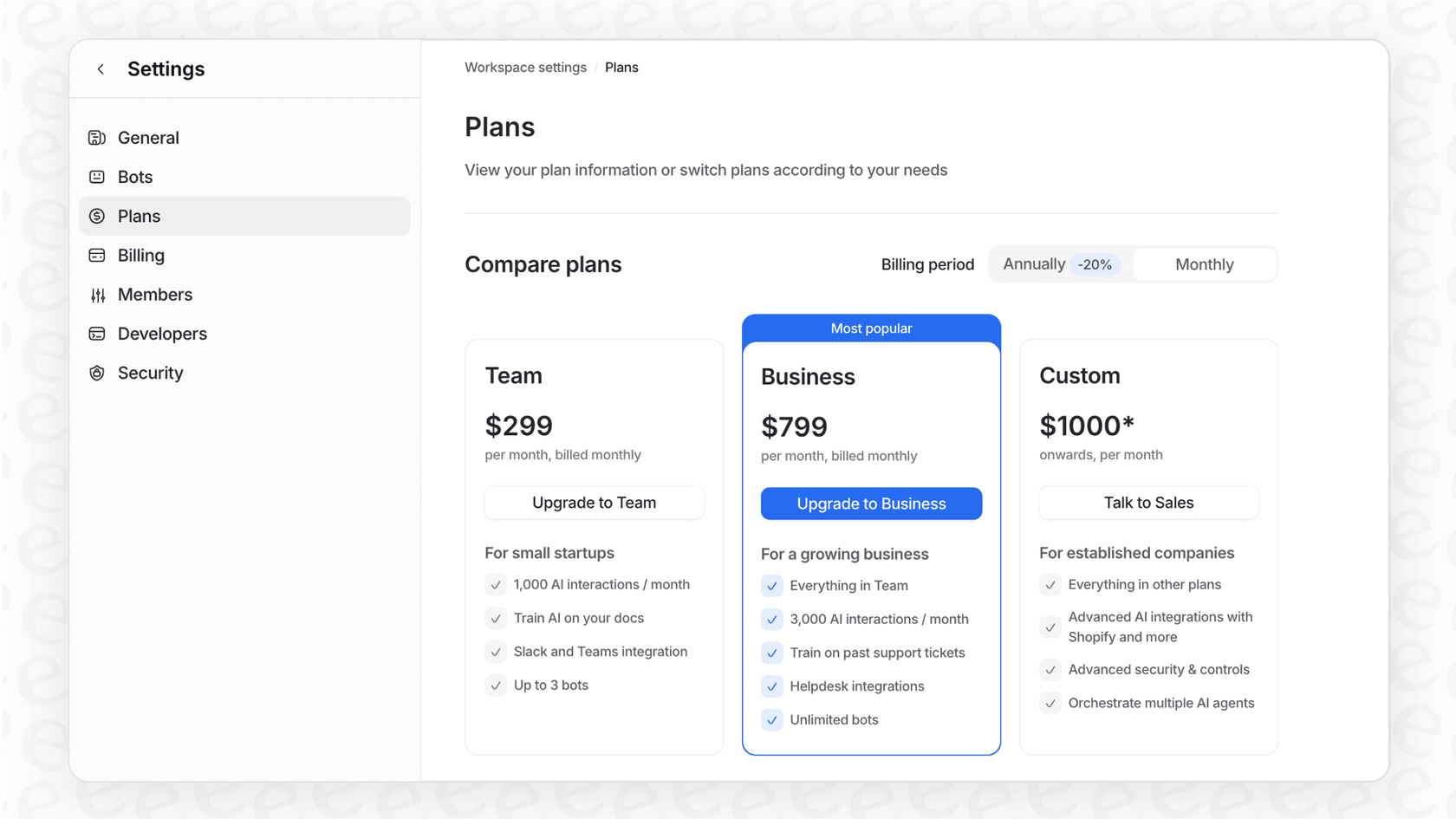 A side-by-side view showing the simplicity of eesel AI