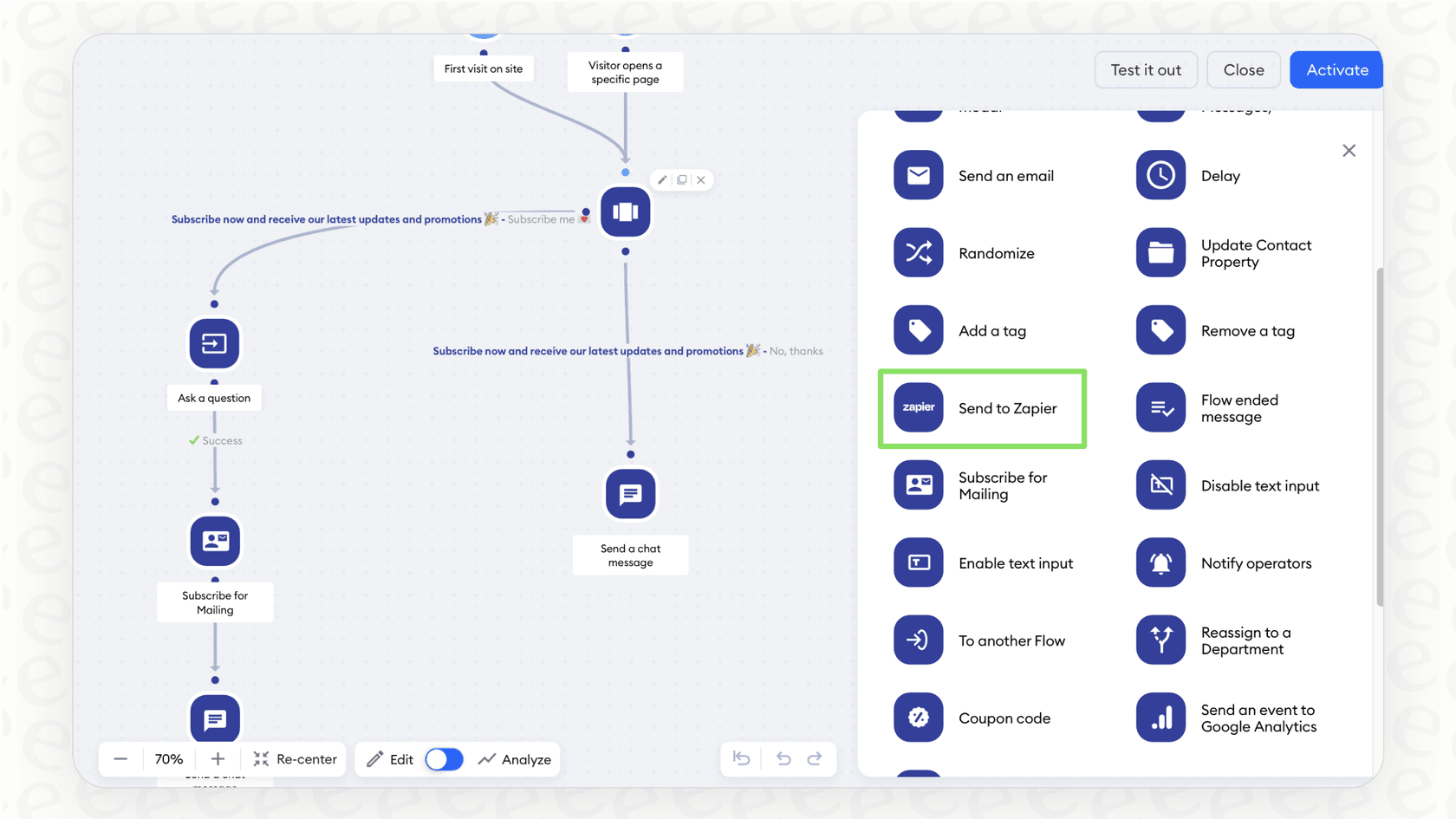 A screenshot of Tidio