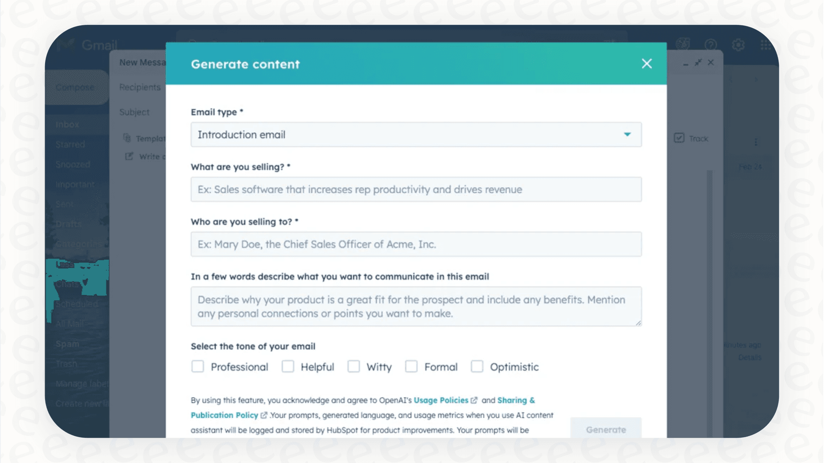 A screenshot of HubSpot
