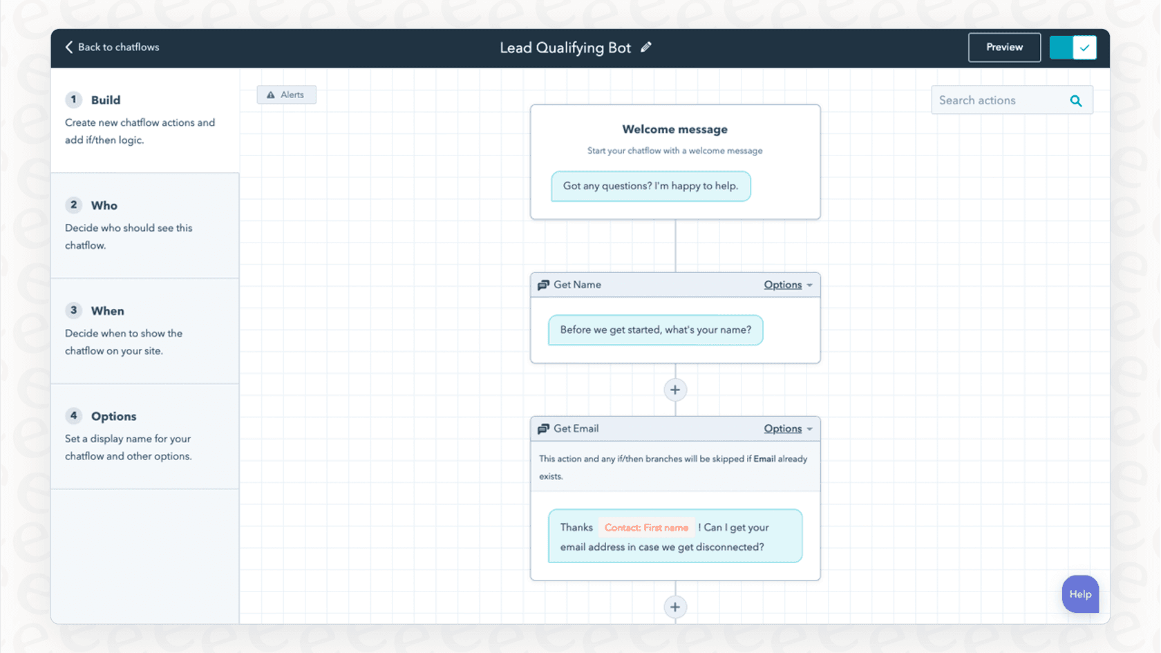 A screenshot of HubSpot