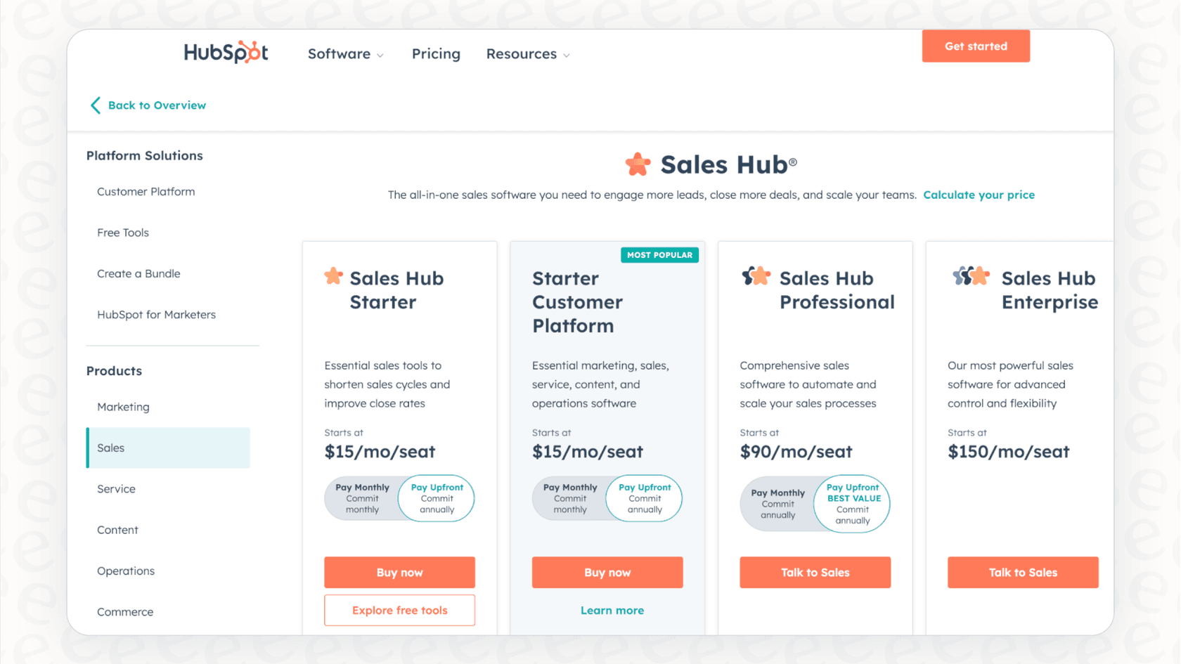 A screenshot of HubSpot