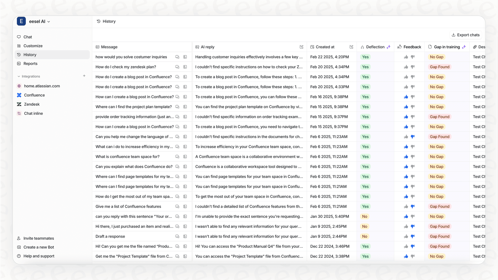 eesel AI learns from past tickets to understand brand voice, a better alternative to a Gorgias chatbot to check delivery status and delay thresholds.