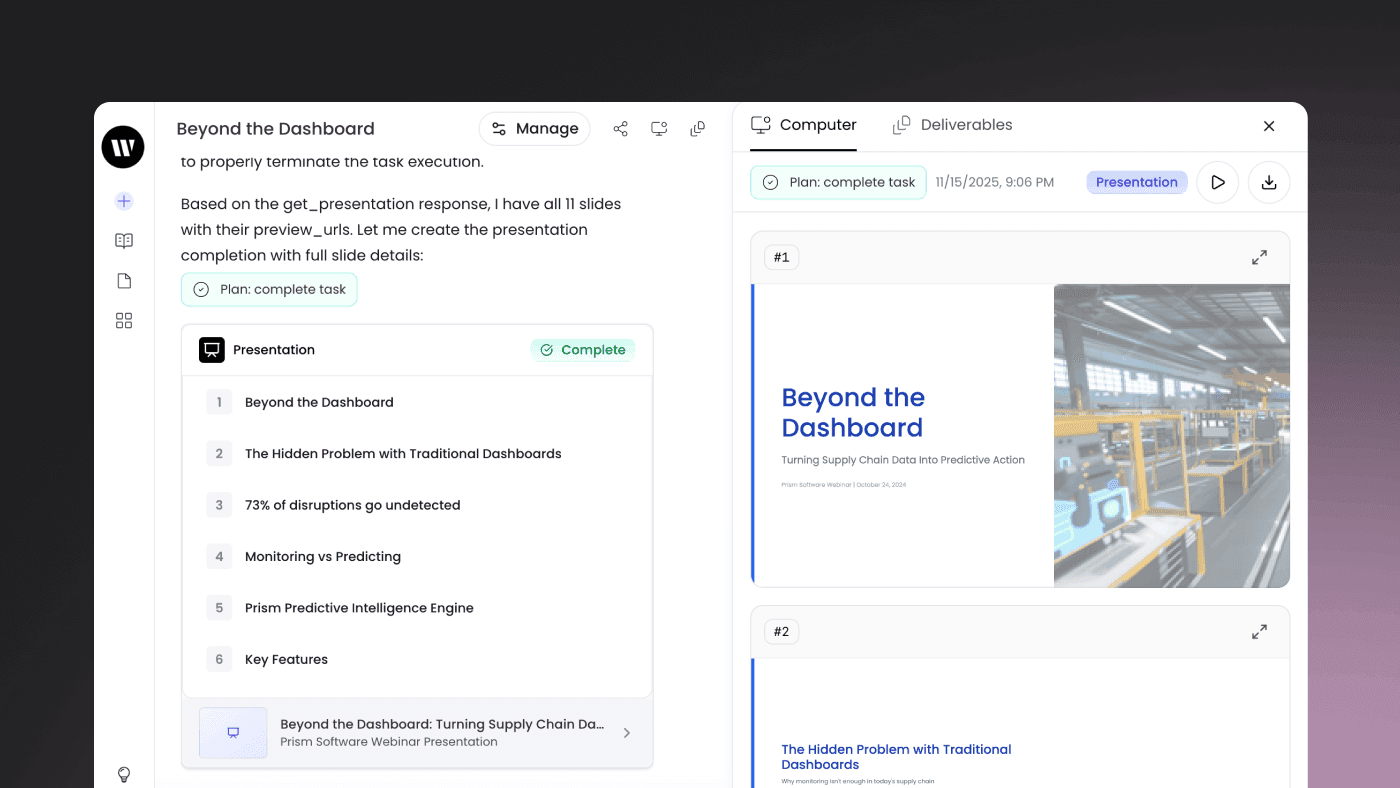 The Writer Agent interface blends conversational AI with transparent, multi-step autonomous workflows.