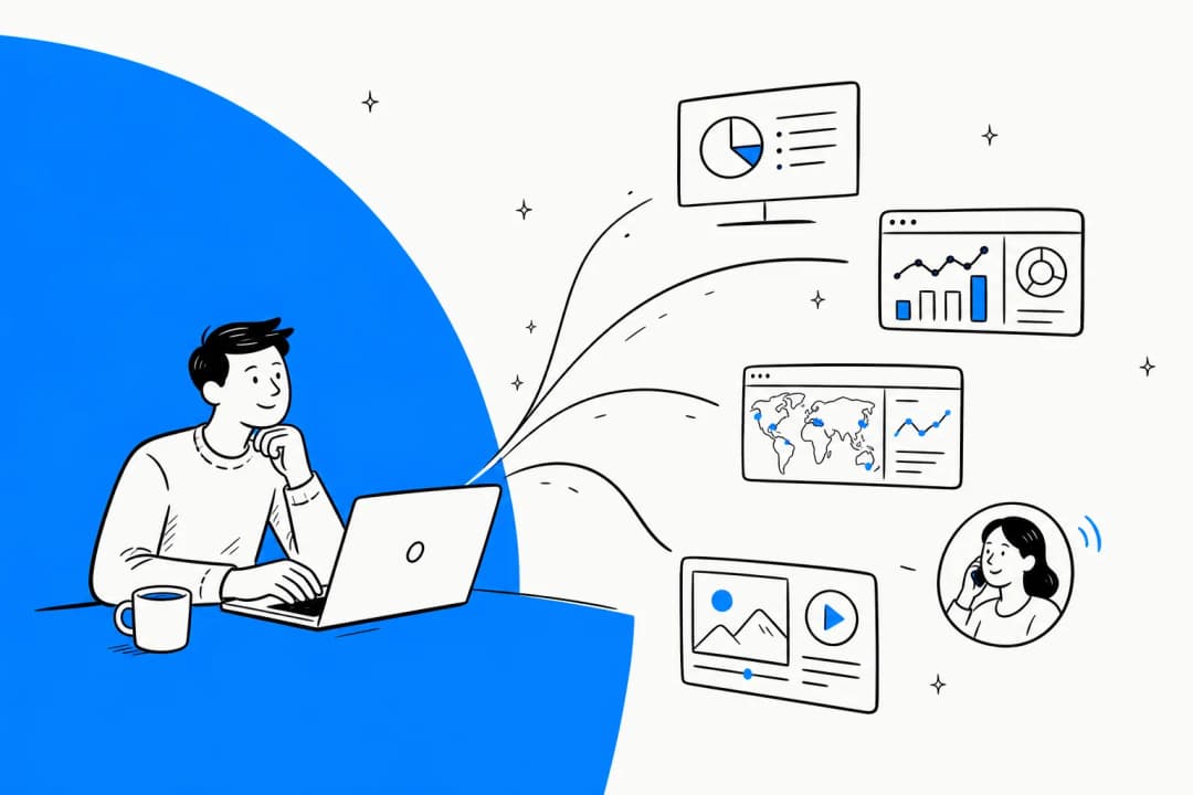 Illustrated banner for an explainer on Genspark AI, the all-in-one AI super agent workspace