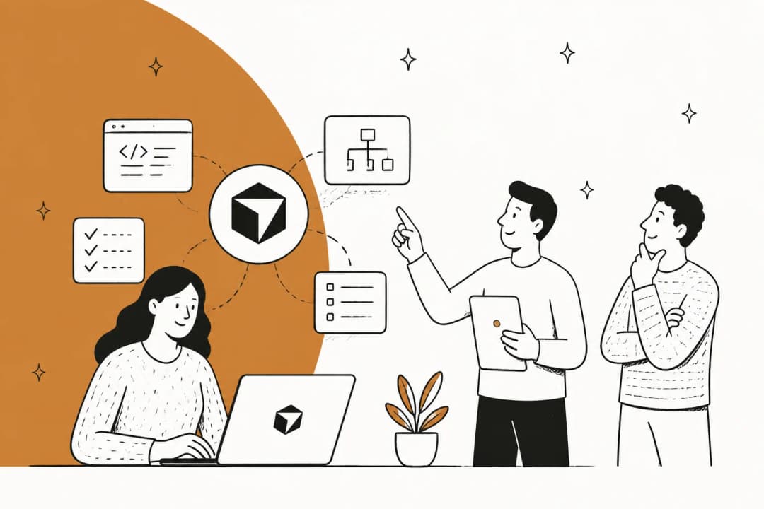 Cursor Projects hero banner showing a coordinator agent directing a fleet of coding subagents