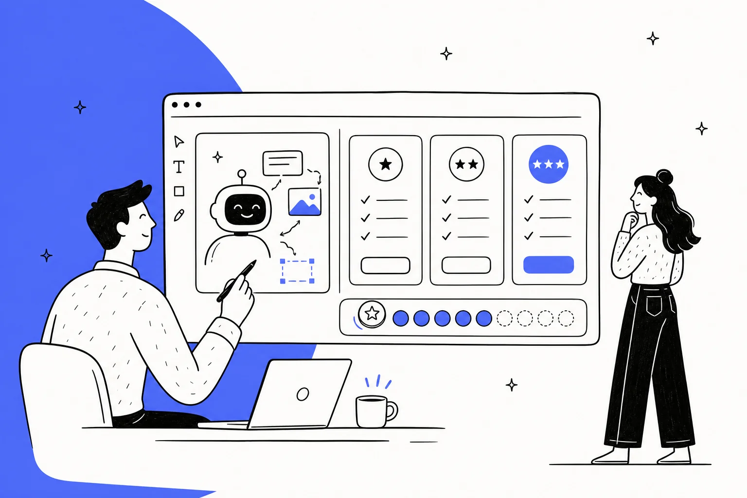 Illustrated hero banner for a breakdown of Flowith pricing, showing subscription tiers and a credit-based billing model