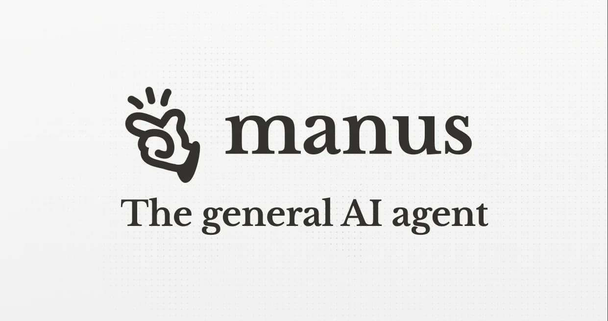 The Manus home screen, a single prompt box that turns an open-ended goal into a finished website, deck, or report, as taken from Manus