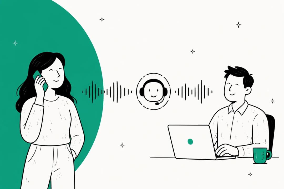 Illustration comparing real-time voice AI models and voice-agent platforms with soundwaves