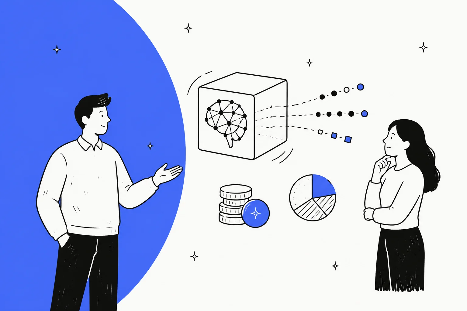 Illustration of DeepSeek V4.1 Flash token pricing with cost meters and a clock