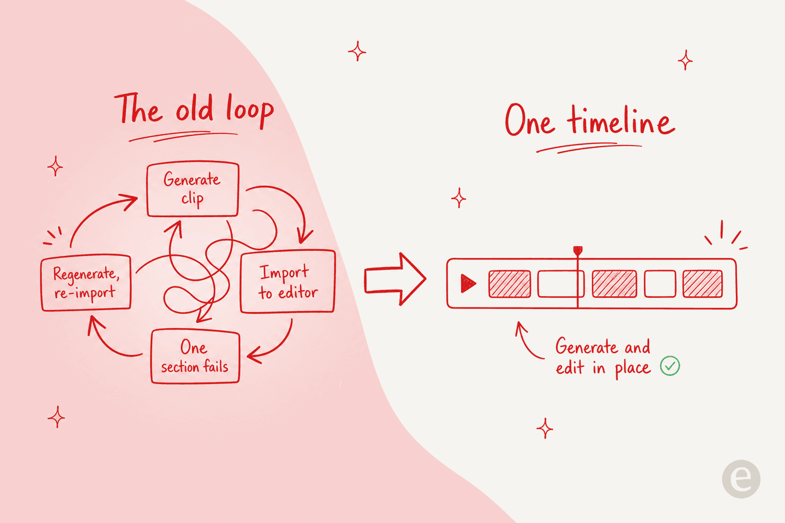 The old multi-tool loop versus one timeline