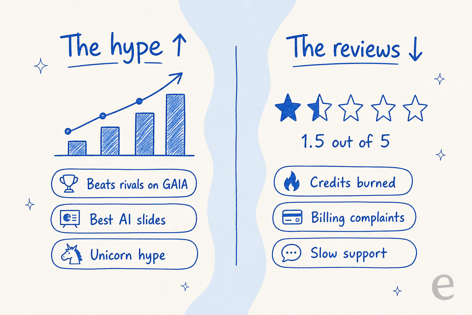 The gap between Genspark's social buzz and its Trustpilot reviews