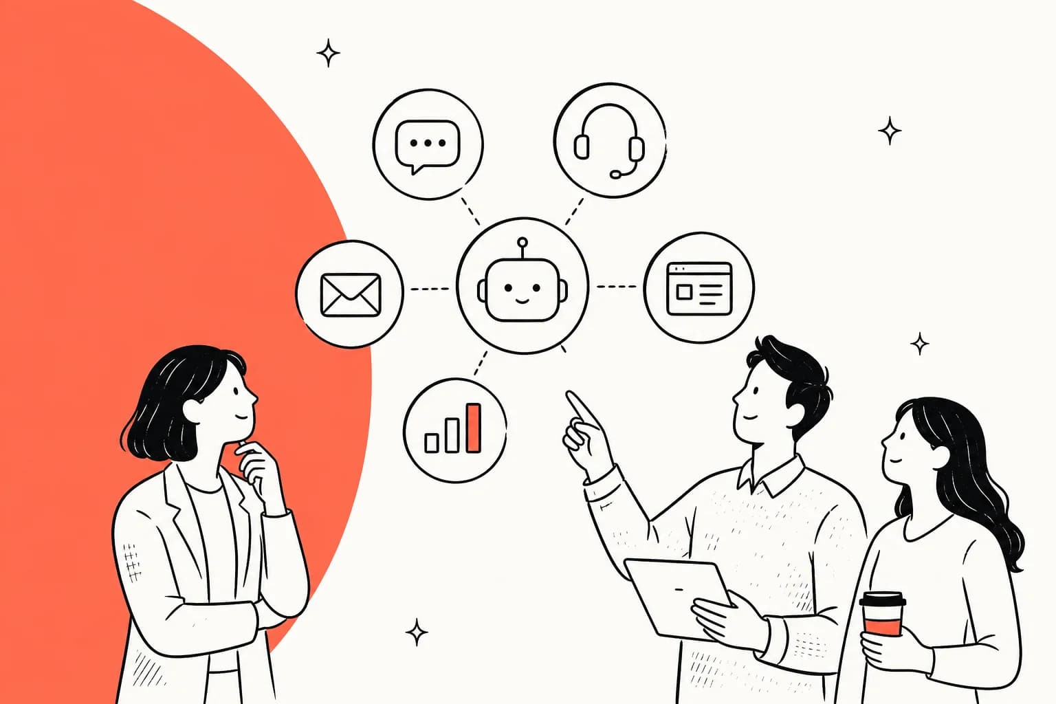 Illustrated banner for a guide on the best HubSpot alternatives for AI customer support in 2026