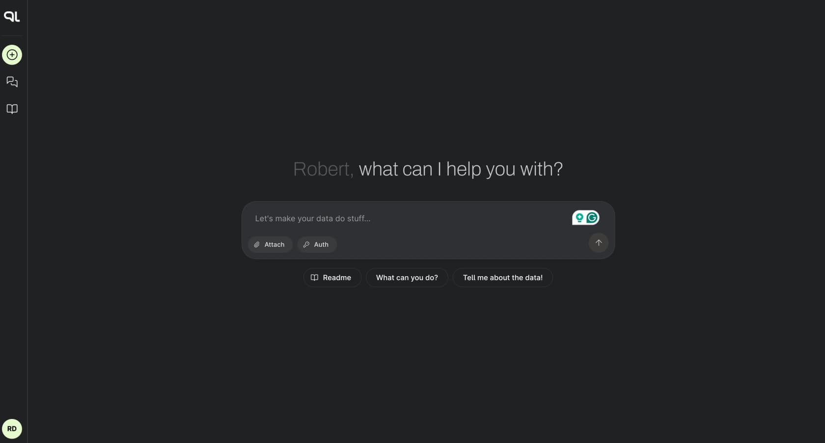 The PromptQL Playground, where a user asks a natural-language question against their connected data, as taken from PromptQL