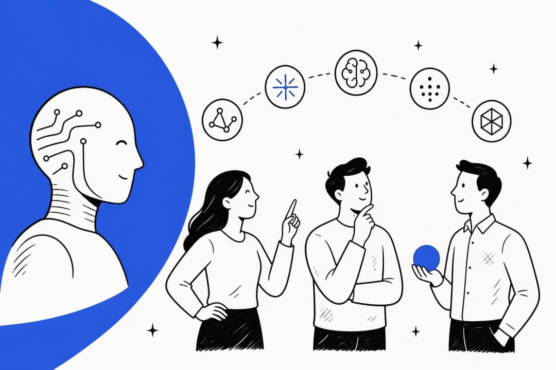 Editorial illustration representing a comparison of flagship AI models as alternatives to GPT-5.6 Sol