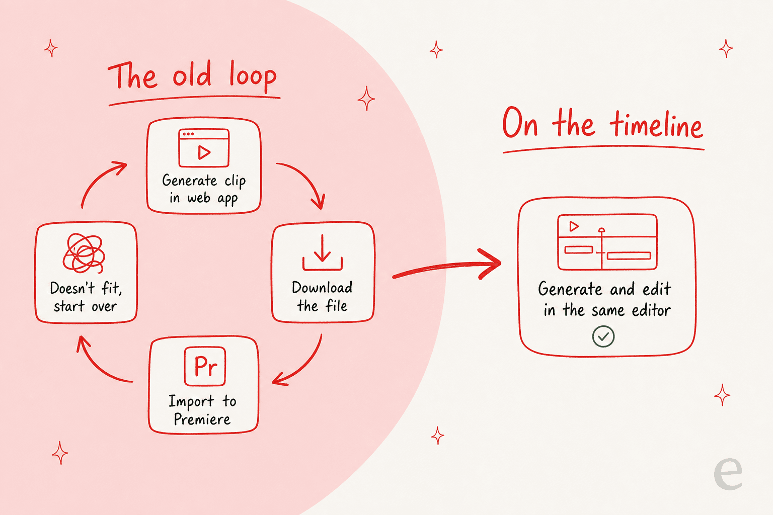 Palmier collapses the generate-download-reimport loop into a single on-timeline step
