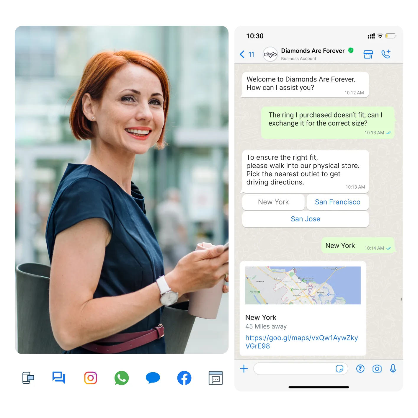 Omnichannel Freshchat conversations across WhatsApp, Instagram, Messenger and more, as taken from Freshworks