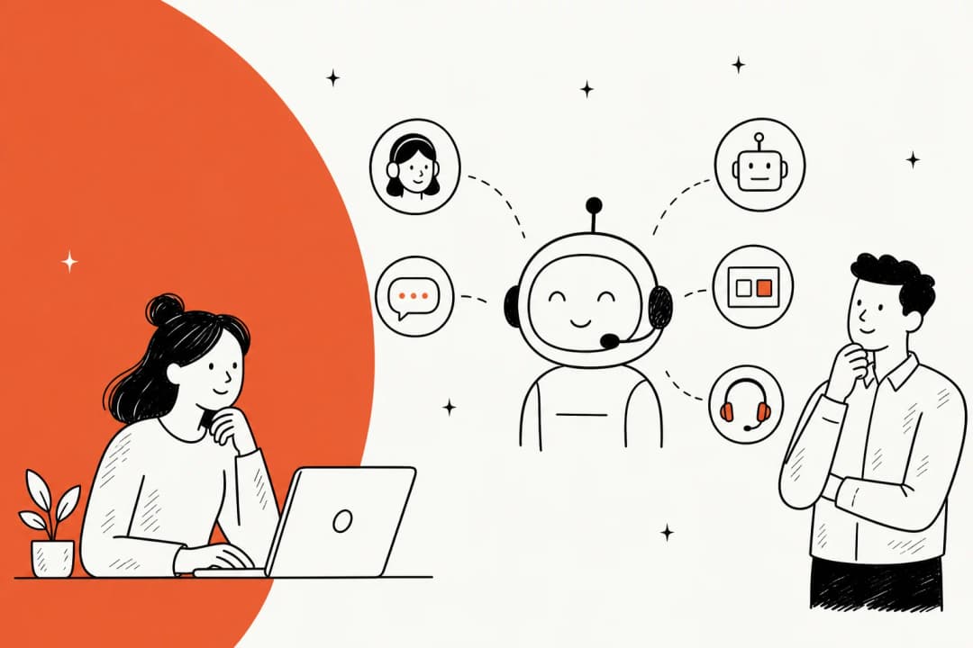 Illustrated banner for a guide to the best Maven AGI alternatives for AI customer service in 2026