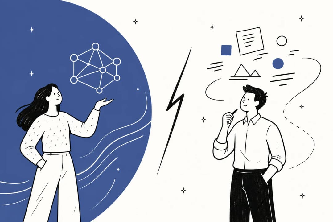 GPT-5.6 versus Claude comparison hero illustration, two AI model families balanced against each other