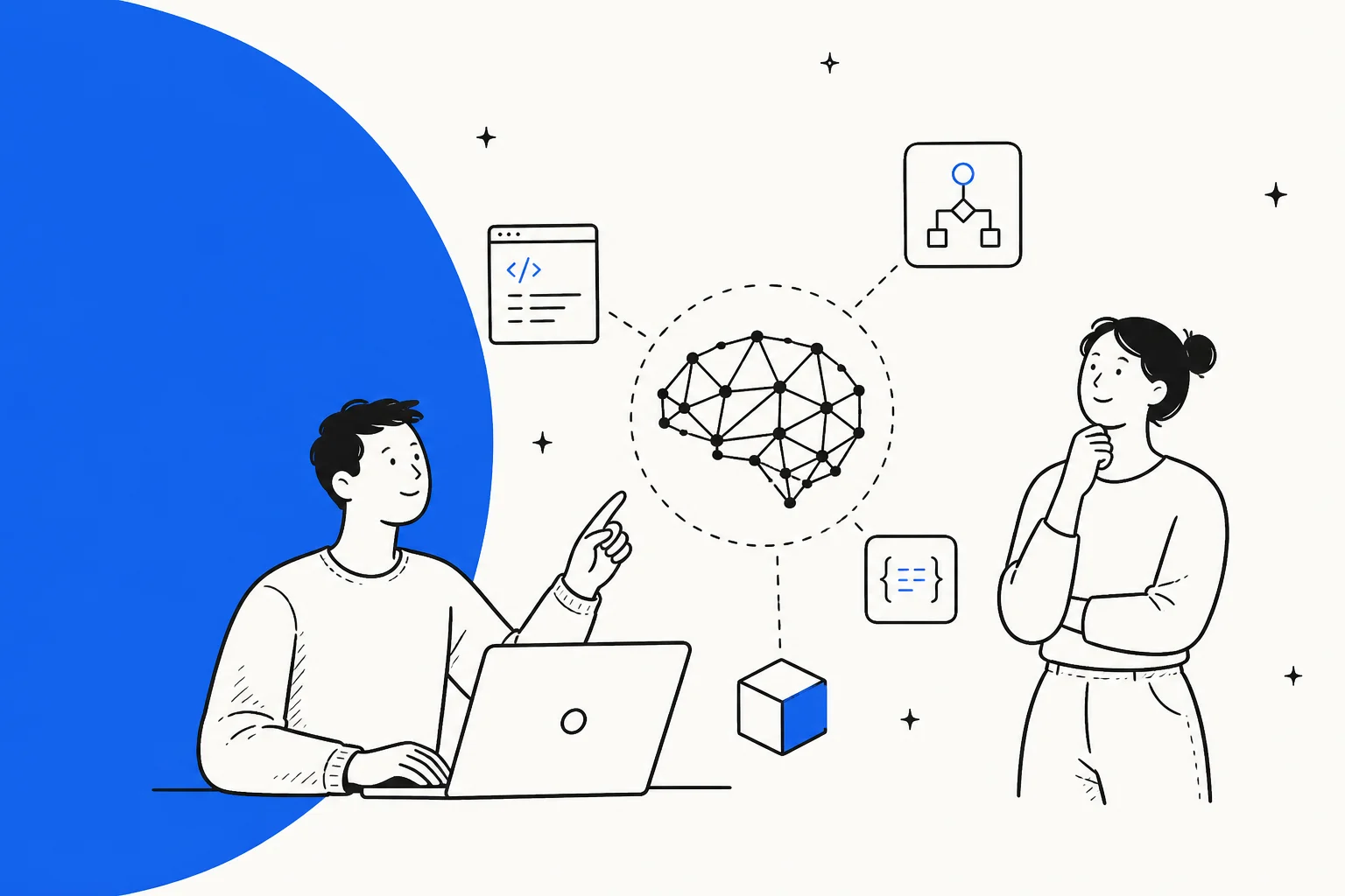 Illustration representing the Kimi K3 large language model by Moonshot AI