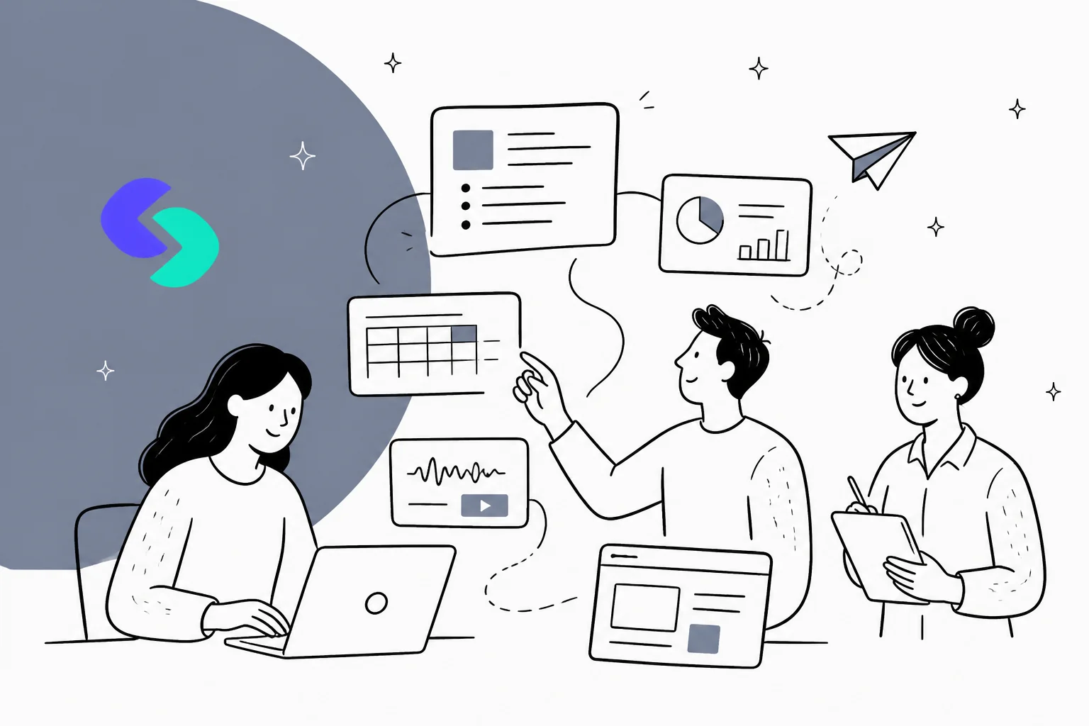 Skywork AI super-agent workspace illustration