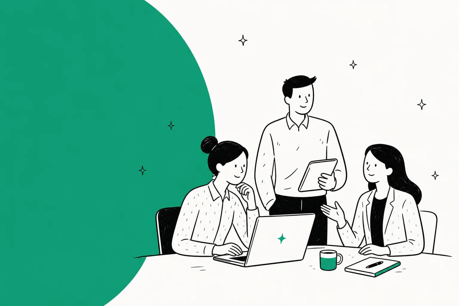 ChatGPT for Work review cover illustration in ChatGPT teal