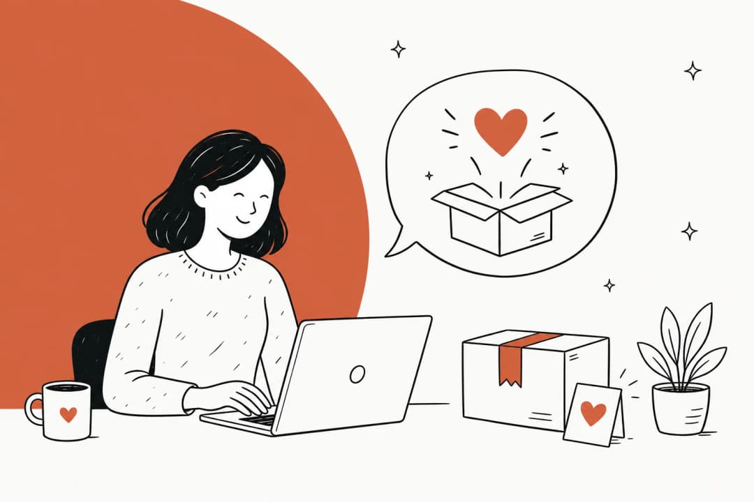 Illustration for a guide on thank you for your purchase messages
