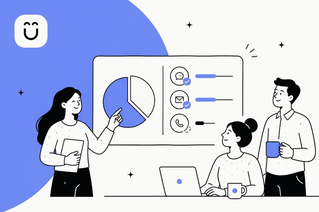Illustration of Kustomer AI deflection routing a customer chat to an automated answer