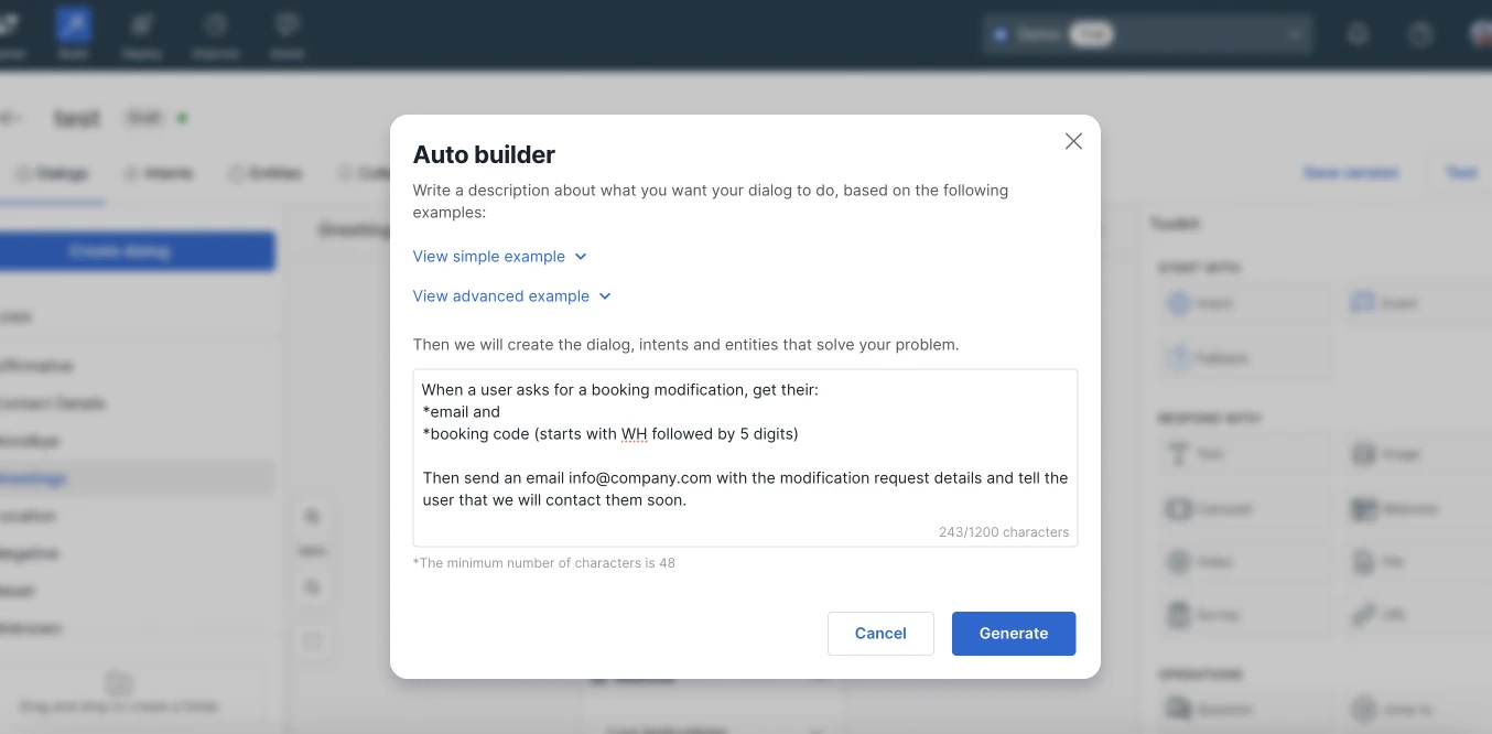 Moveo.AI's Collections "Add Datasource" flow for connecting a website, documents, or knowledge base, as taken from Moveo