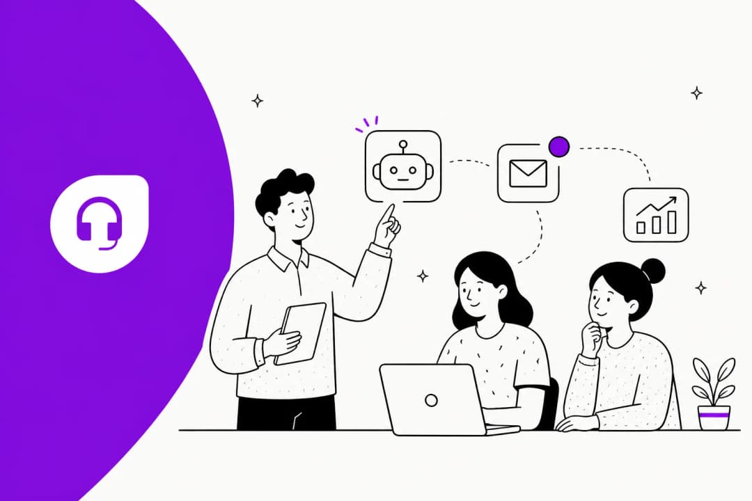 Illustration of free AI alternatives to Freshdesk Freddy AI