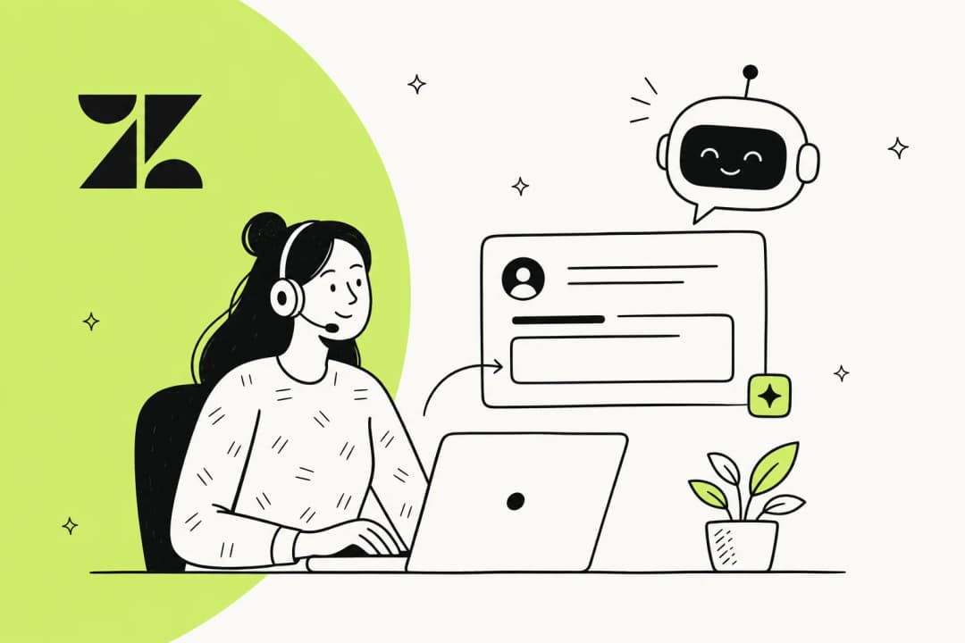 A Zendesk support agent reviewing an AI-drafted reply in the agent workspace
