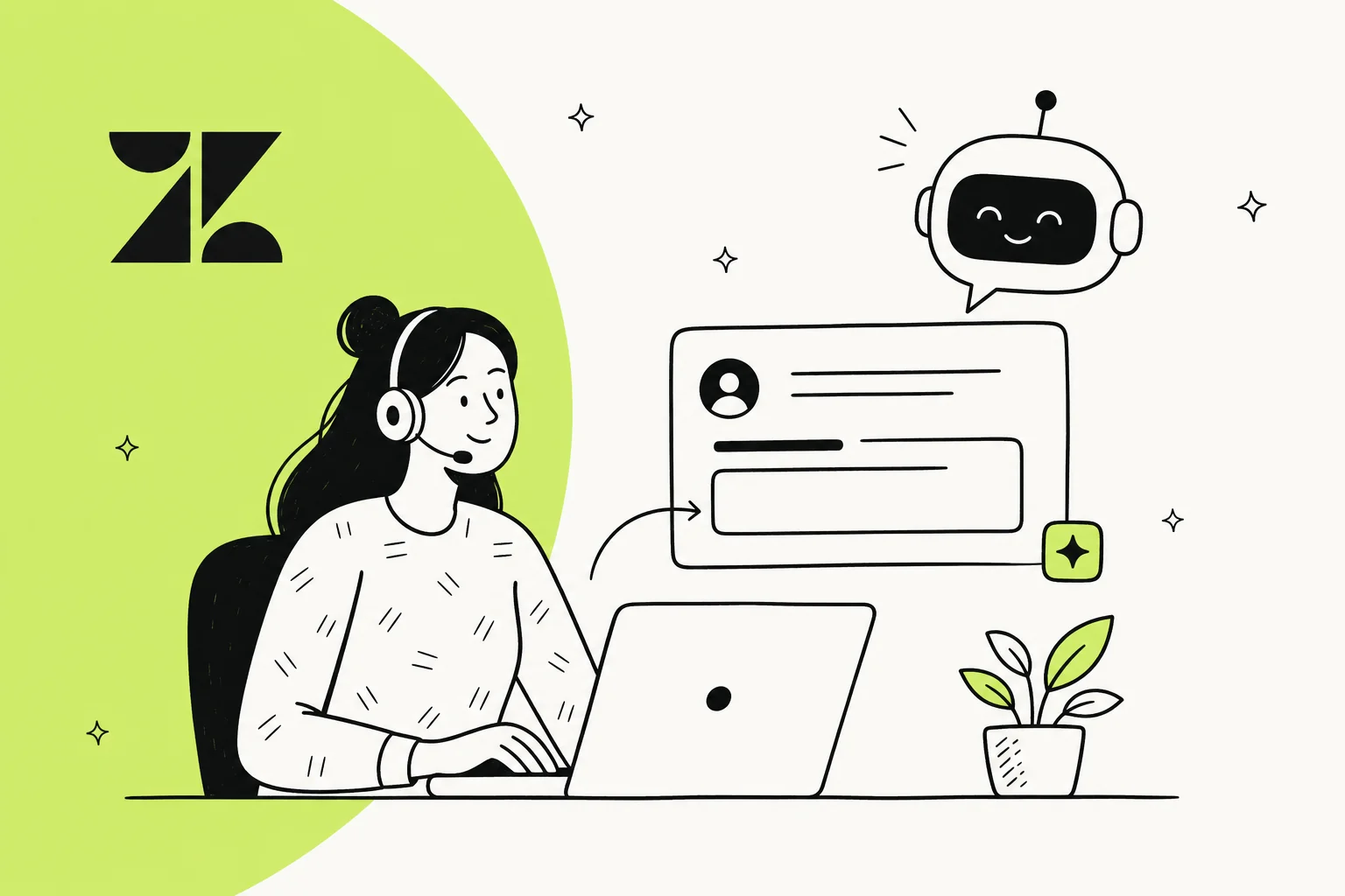 A Zendesk support agent reviewing an AI-drafted reply in the agent workspace