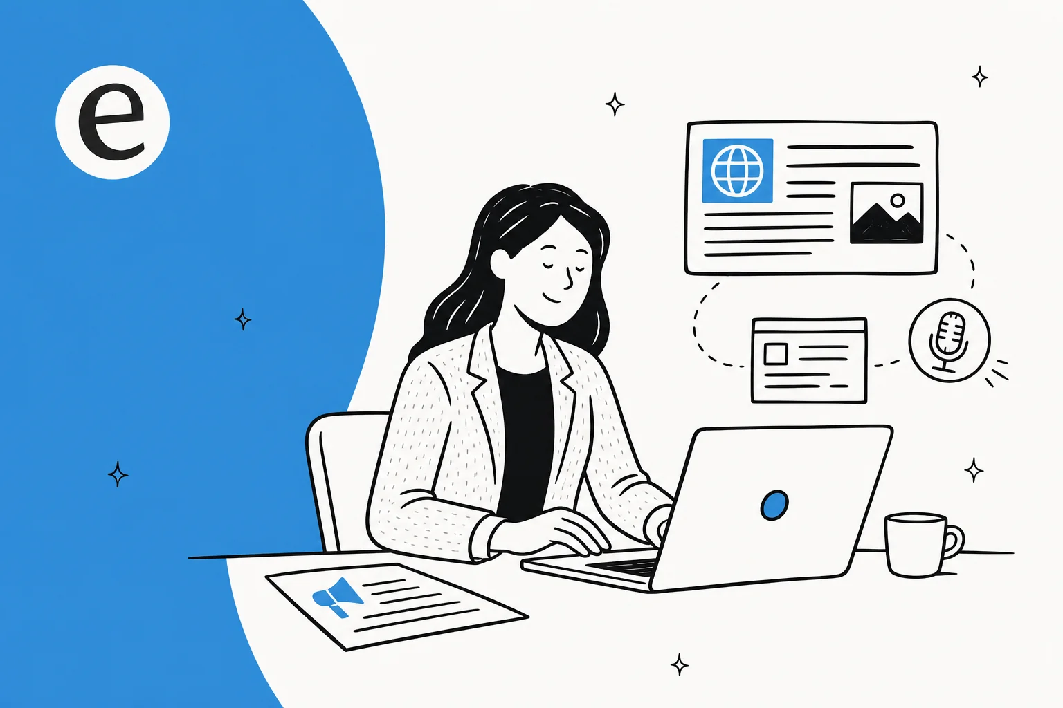 An AI content teammate drafting a B2B SaaS product-announcement press release