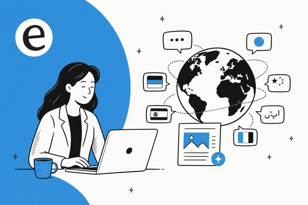 One blog post being localized into multiple languages for global search