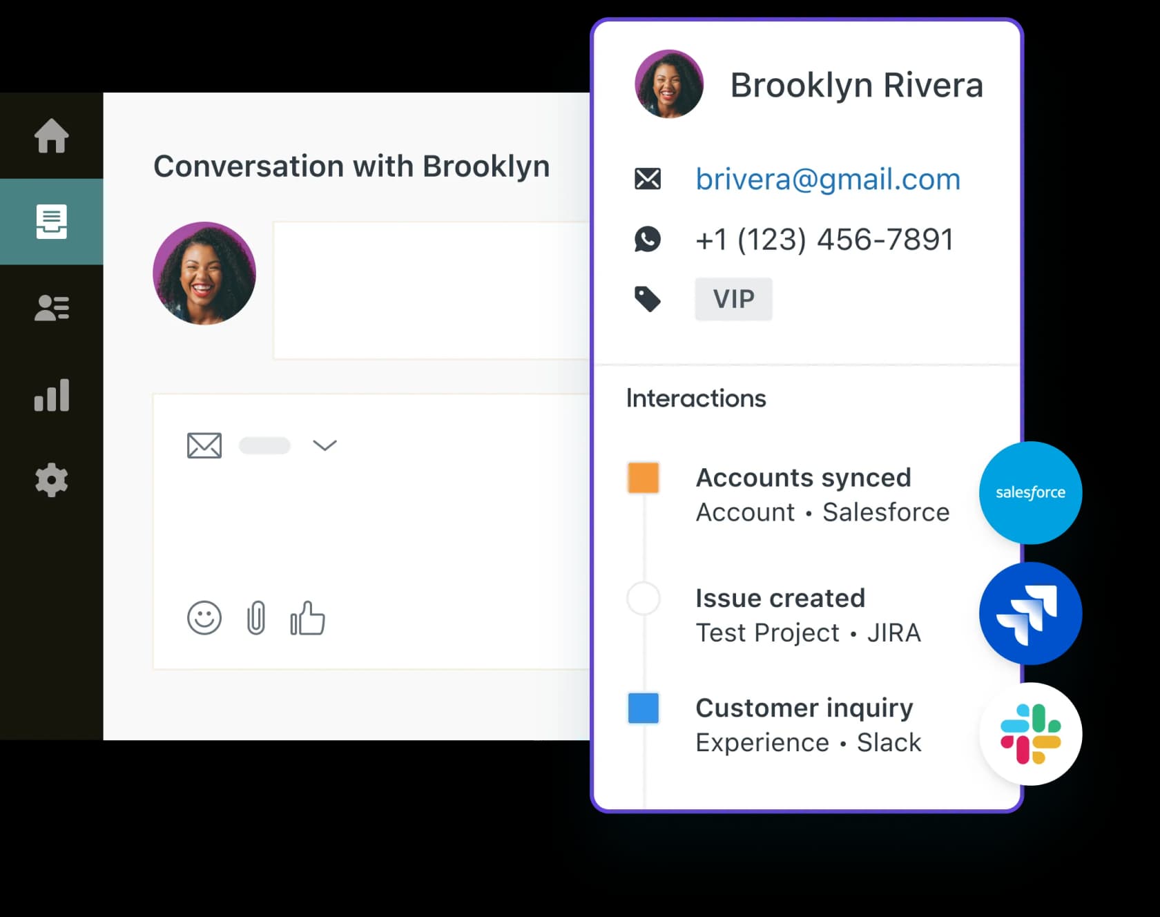 Zendesk's agent workspace, where automated replies and notifications land in the conversation, as taken from Zendesk