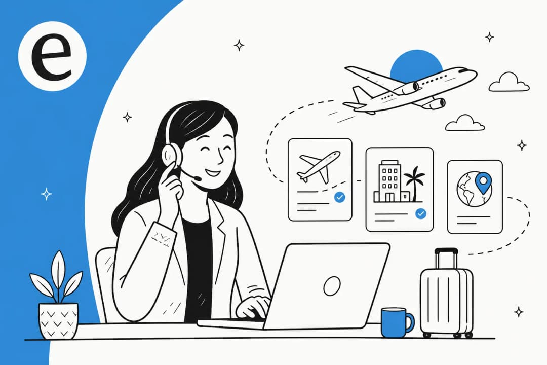 Illustrated hero banner for a roundup of the best AI customer support tools for the travel industry