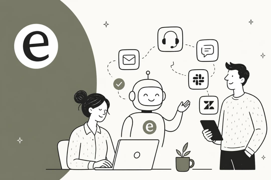 Editorial banner for a roundup of the best customer service AI tools in 2026