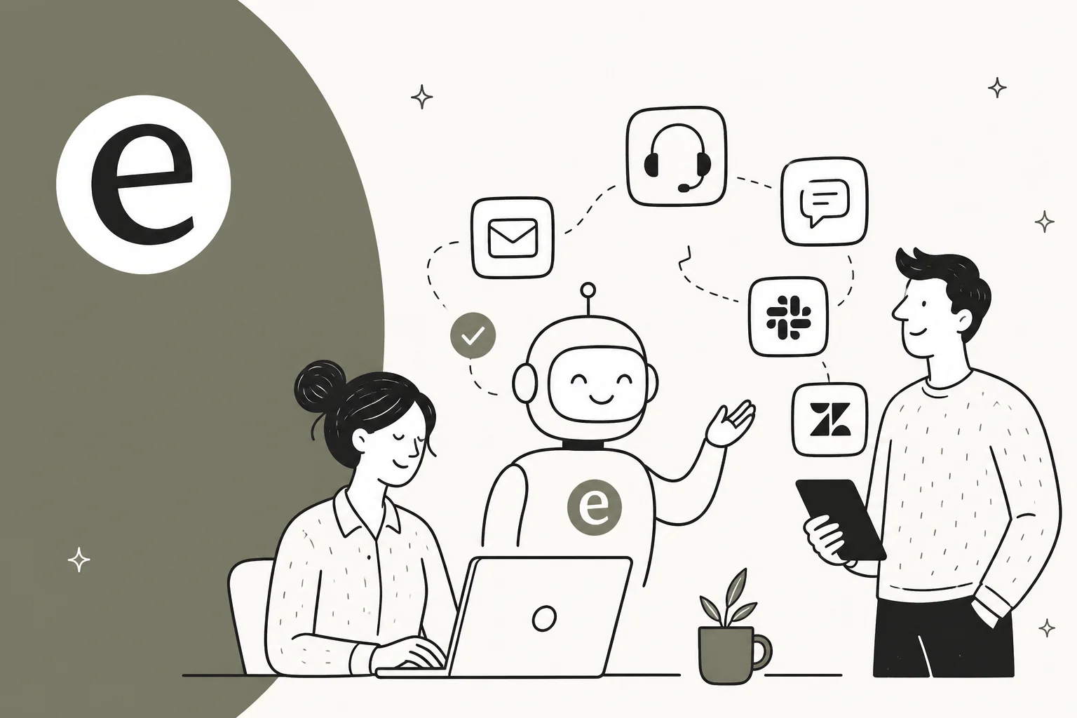 Editorial banner for a roundup of the best customer service AI tools in 2026
