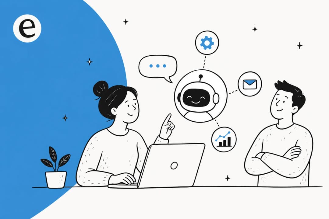 Illustrated banner for a 2026 roundup of the best AI tools for SaaS customer support