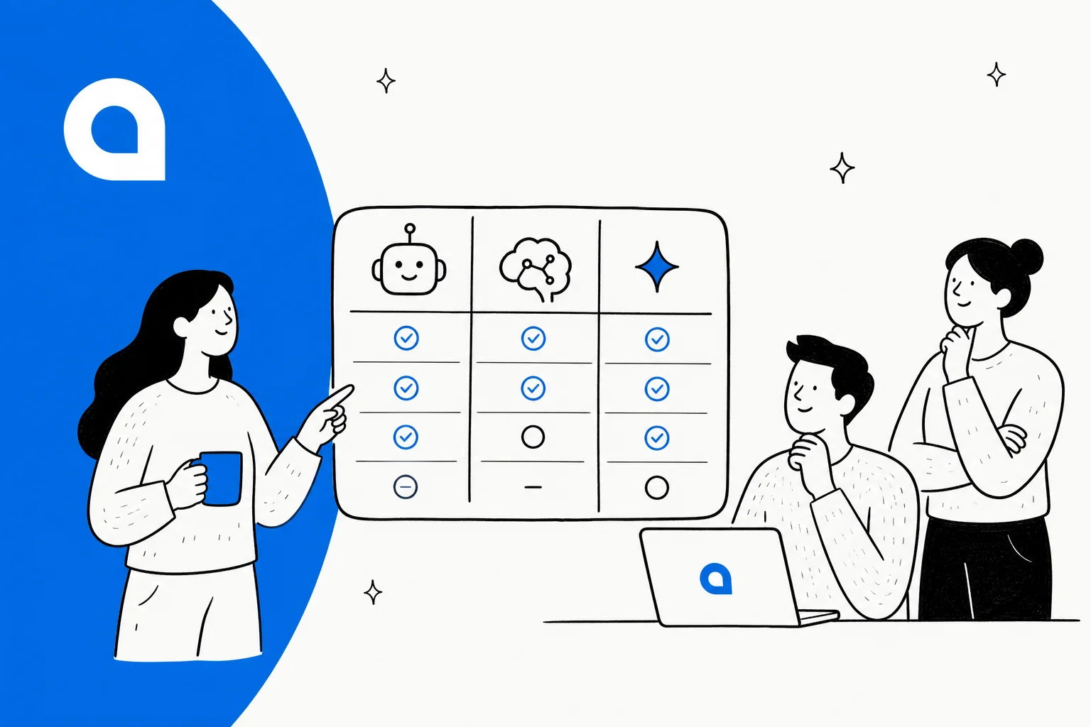 Hero illustration of AI agent tools for the Chatwoot customer support platform