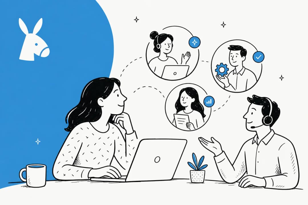 Hero illustration for a roundup of the best AI personal assistants in 2026.