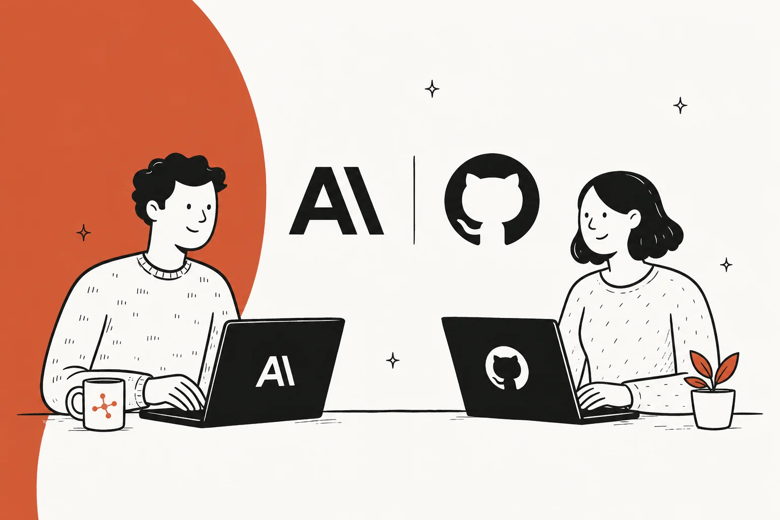 Hero banner comparing Claude (Anthropic) and GitHub Copilot for AI coding in 2026