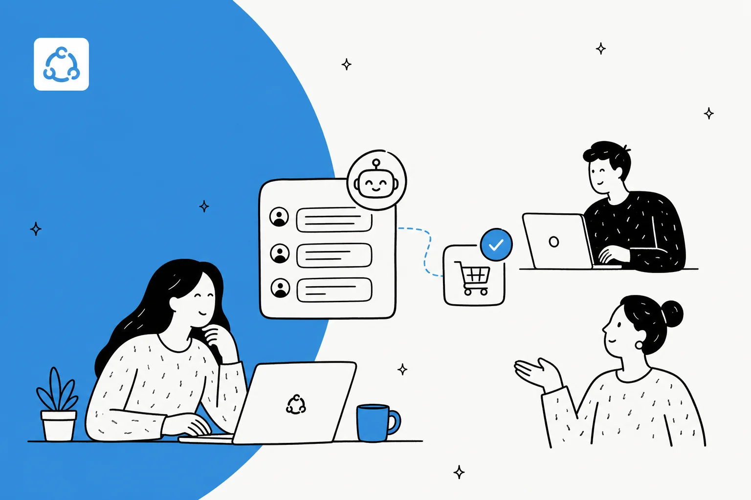 Illustration of a roundup of Richpanel alternatives for ecommerce customer support