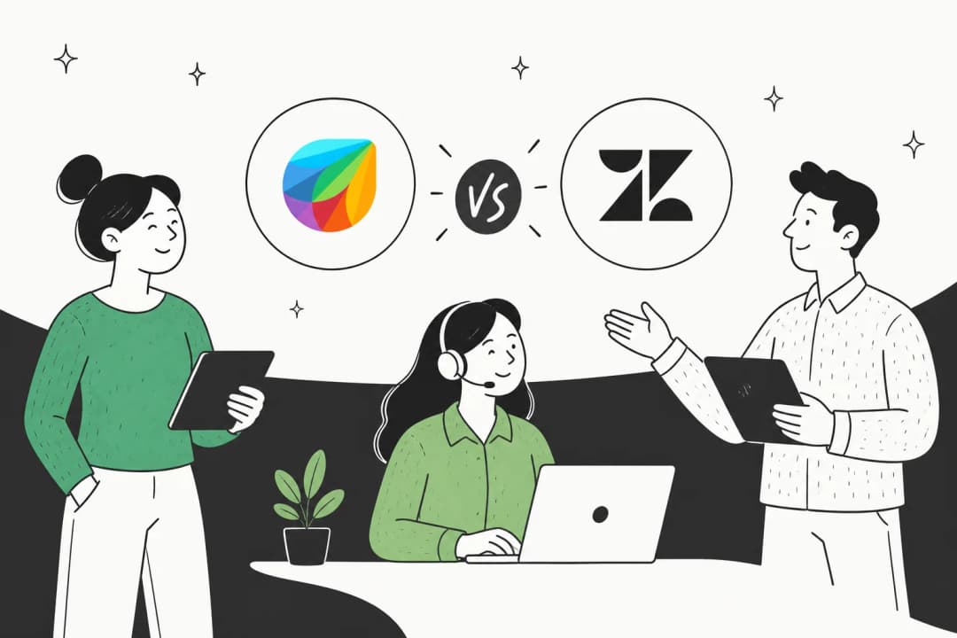 Freshdesk vs Zendesk comparison banner for SaaS support teams