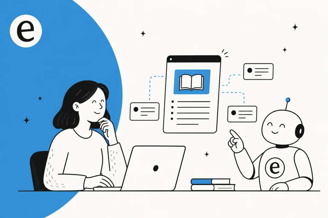 Illustrated banner for a guide on using an AI glossary generator for content and SEO