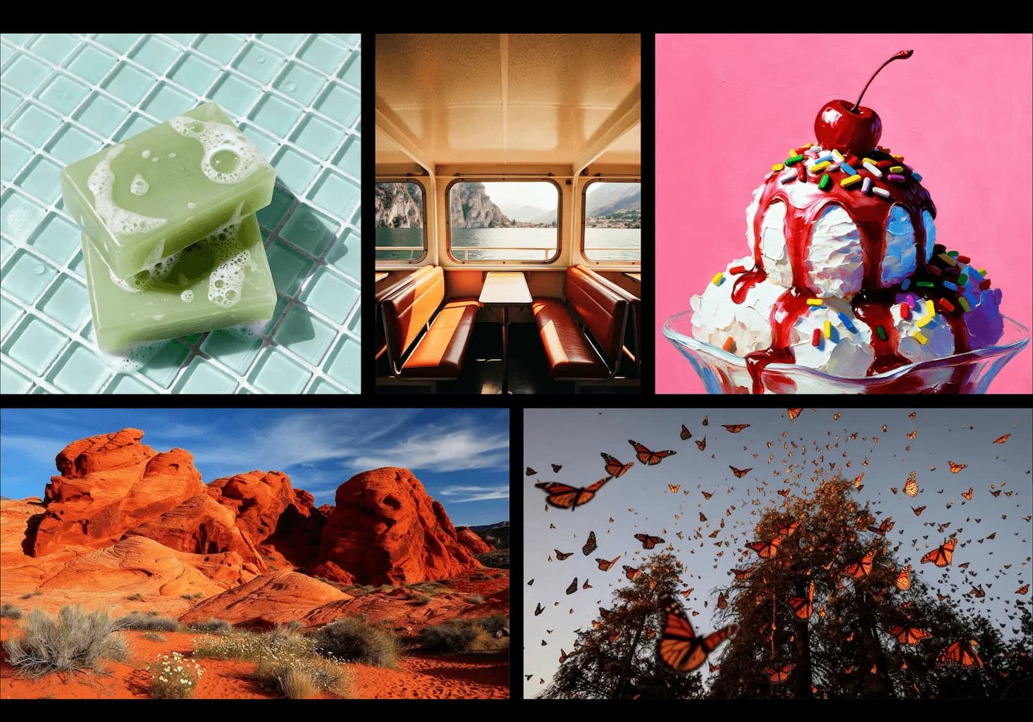 Examples of photorealistic images generated with Apple's ADM 3 Cloud image model, as shown on Apple Newsroom