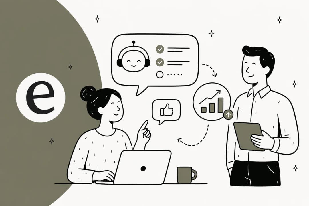 Abstract illustration representing AI deflection rate and support metrics